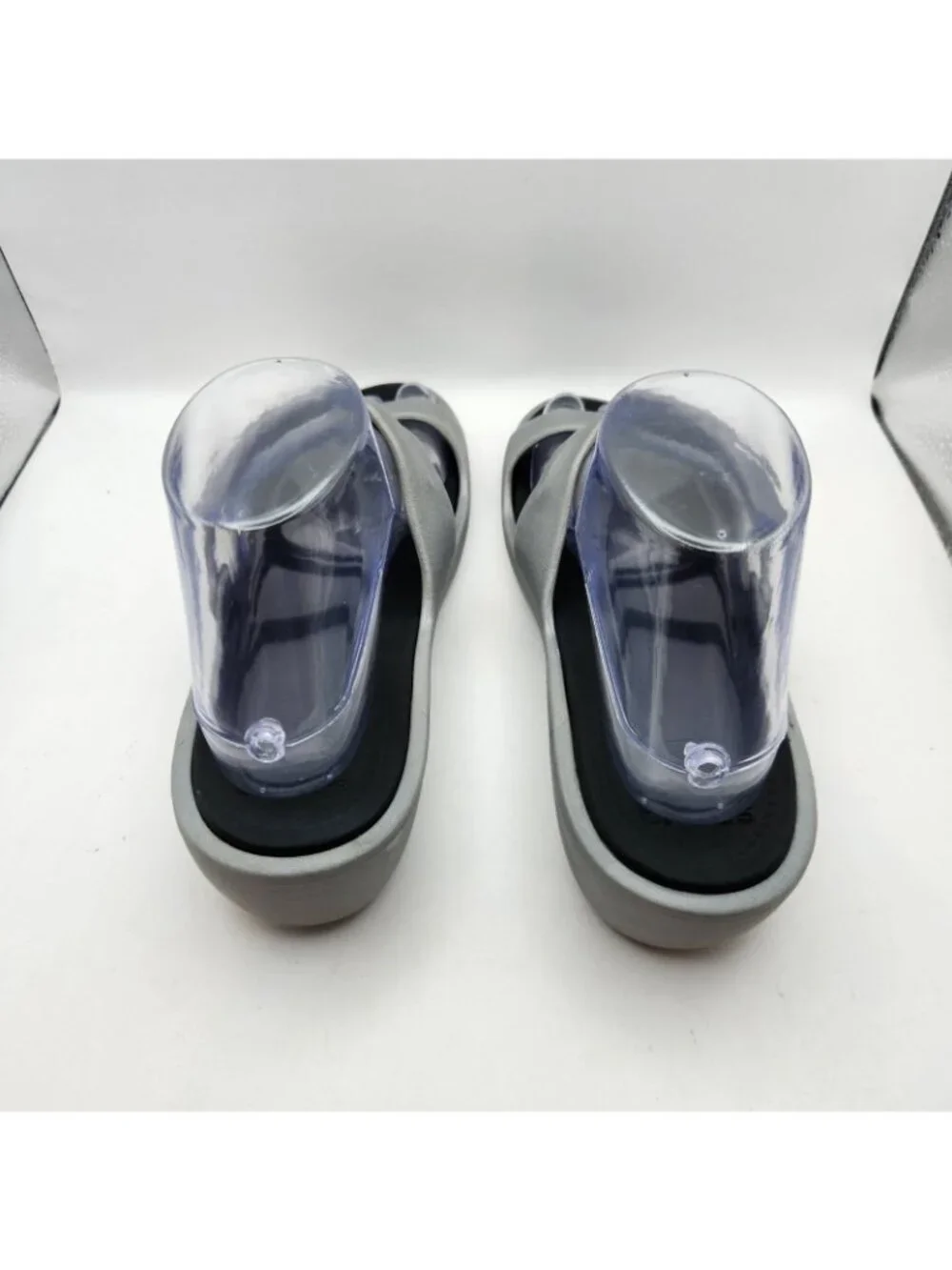 Crocs Patricia Gray Grey Womens Strappy Sandals Slide Comfort Size 9 USED Casual